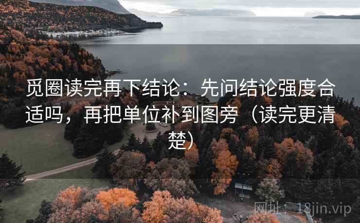 觅圈读完再下结论：先问结论强度合适吗，再把单位补到图旁（读完更清楚）