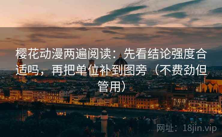 樱花动漫两遍阅读：先看结论强度合适吗，再把单位补到图旁（不费劲但管用）